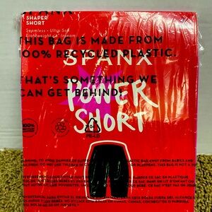 SPANX black shaper short power short size medium. Brand new. NWT